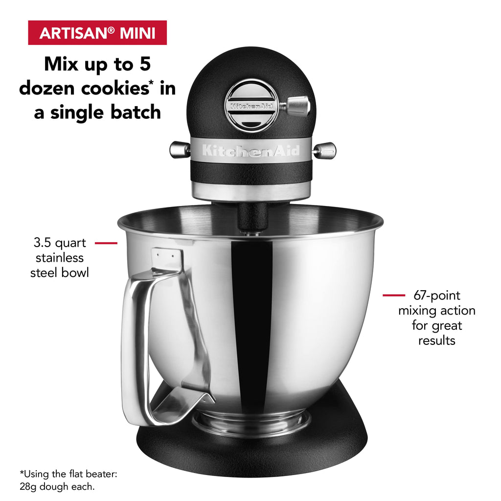 Міксер KitchenAid Artisan Mini об'ємом 3,5 кварти з похилою головкою - KSM3316X - чавунний чорний