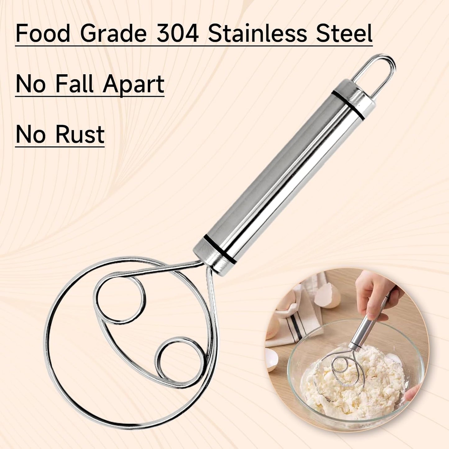 Hand Crafted Bread Lame Premium Sourdough Scoring Tool Bread Making Tools Set of 3 pieces Bread Knife(5 Blades) with Danish Dough Whisk and Dough Scraper Bread Cutter