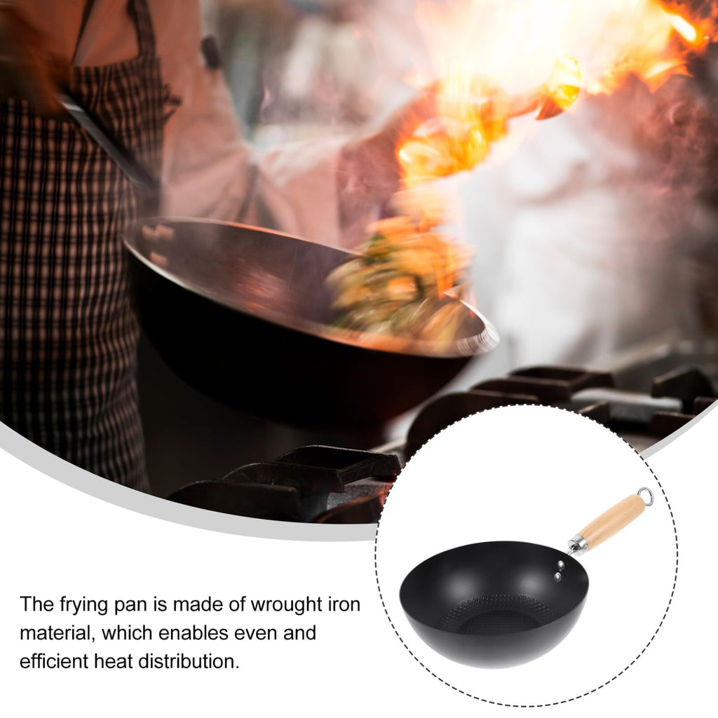 ABOOFAN Small Wok Stir Fry Pan Chinese Wok with Round Bottom Wok Chinese Pow Wok 20cm Japanese Cookware Single Person Wok for Kitchen