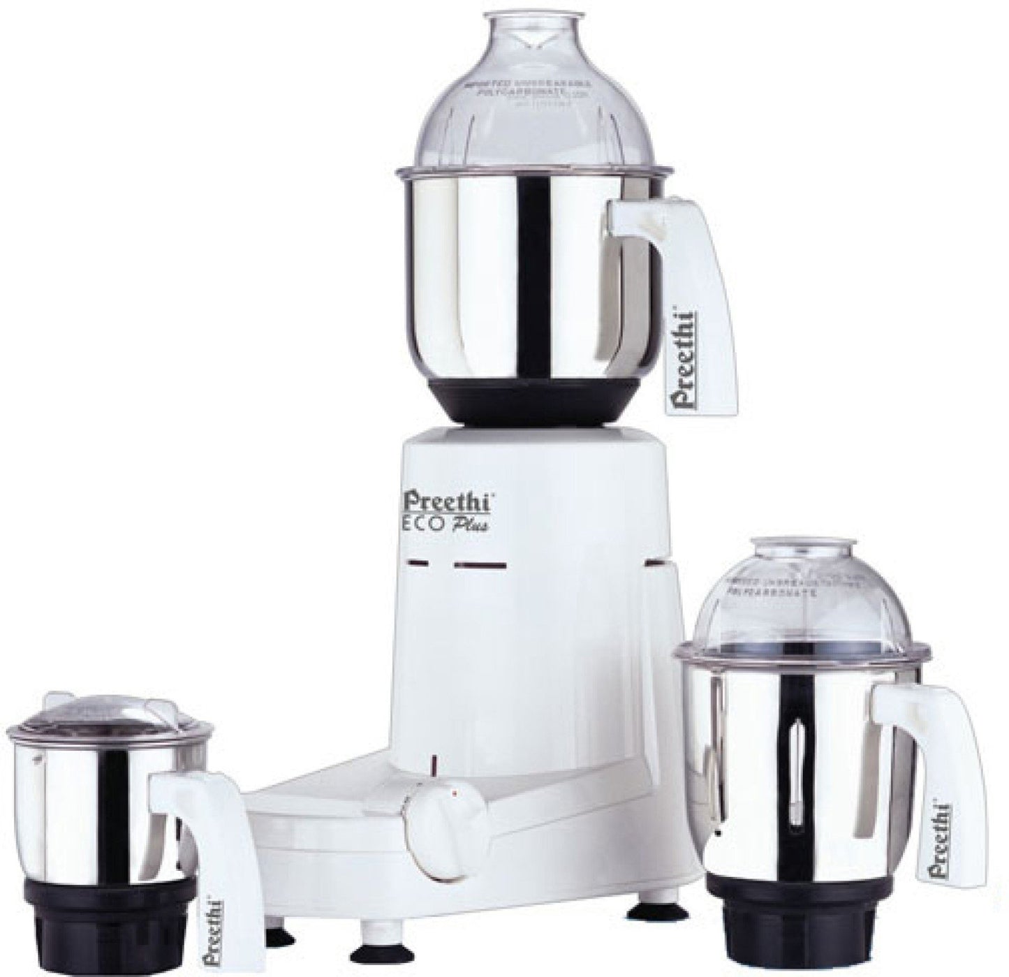 Preethi Eco Plus Mixer Grinder 110-Volt for use in USA/Canada, white, 3-jar