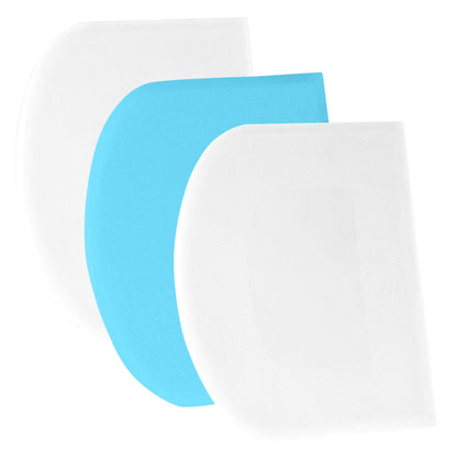 SURDOCA Dough Scraper Bench Scraper - 3P 4.7x3.7" Plastic Flexible Bowl Scraper, Sharp Edge & Angles Cake Scraper. Non-Slip Bakeware Decorating Tools Sculpting & Modeling Tools - Green+White+Green