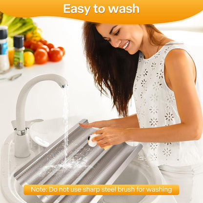 Baguette Bread Pan, Perforated French Bread Baking Pan, Nonstick 3 Loaf Bread Pans for Baking, with Baguette Kit – Includes Proofing Cloth & Dough Cutter, 15x11 Inch Gold