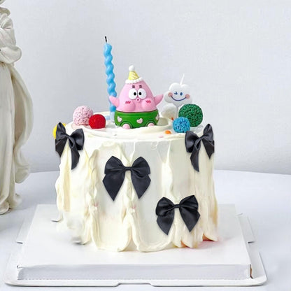 20 Pack Bow Cupcake Toppers Birthday Bowknot Ribbons Coquette Pink Bow High Footed Cup Balloon Wall Party Decorations Bridal Cake Dessert Picks Baby Girl Boy Wedding Party Supplies pink1