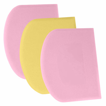 SURDOCA Dough Scraper Bench Scraper - 3P 4.7x3.7" Plastic Flexible Bowl Scraper, Sharp Edge & Angles Cake Scraper. Non-Slip Bakeware Decorating Tools Sculpting & Modeling Tools - Green+White+Green