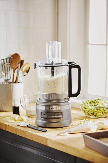 KitchenAid KFP0919CU 9 Cup Plus Food Processor, Contour Silver