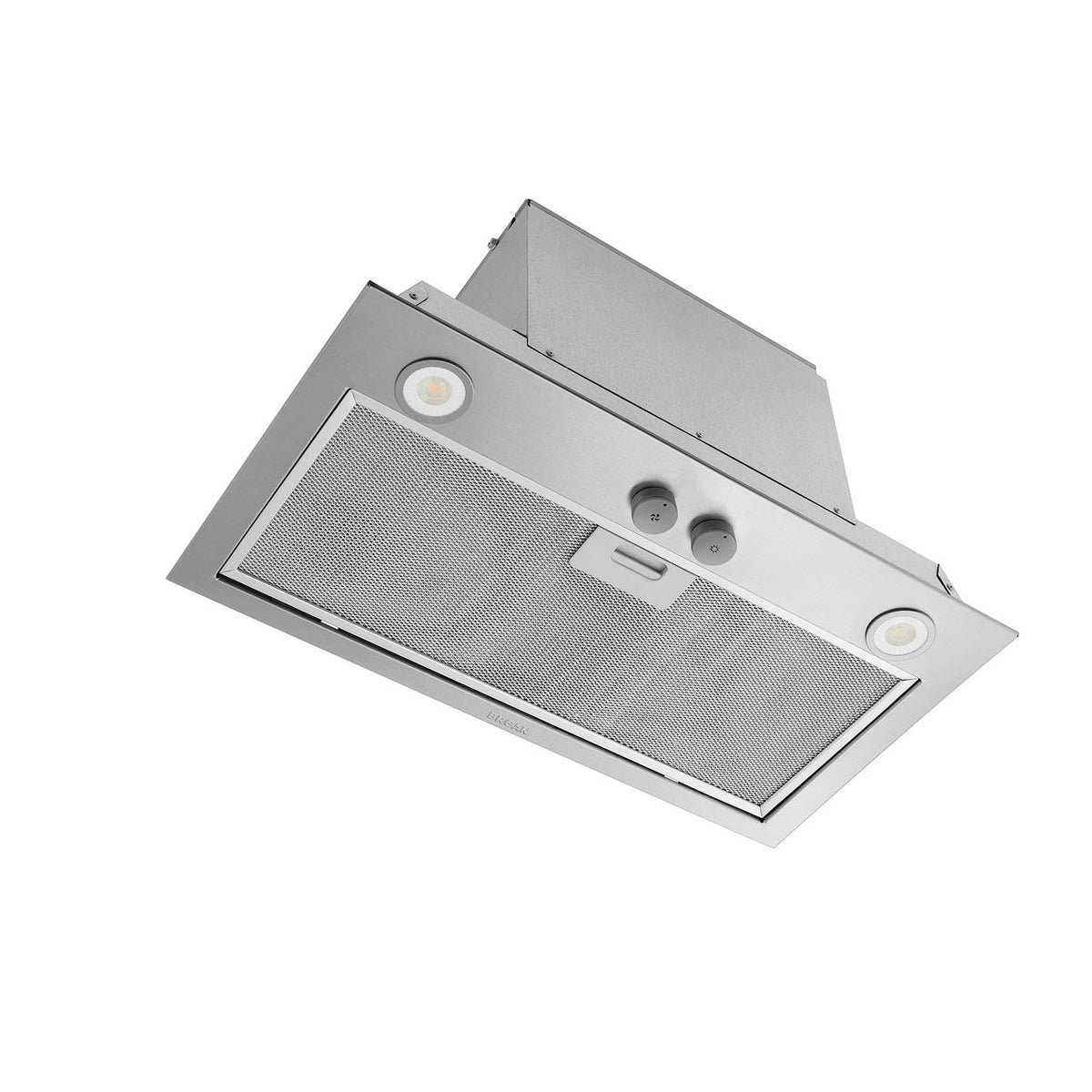 Broan- NuTone PM400SS Custom Cabinet Wbudowany 3-biegowy Power Pack Insert z oświetleniem LED i wentylatorem o maksymalnej mocy 450 CFM, 21 cali, stal nierdzewna