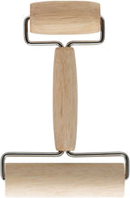 Mrs. Anderson’s Baking Double Dough Roller, Includes 4.125 and 2.375-Inch Wide Cylinders, Rubberwood