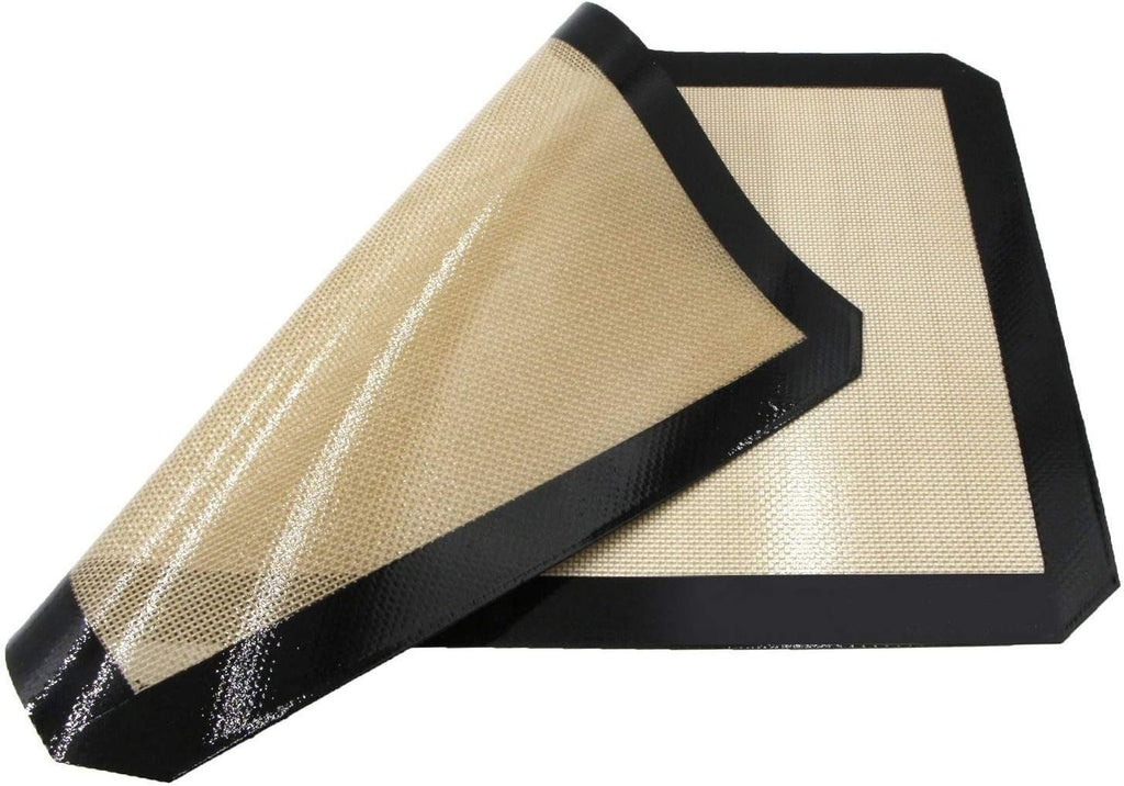 Premium Non Stick Silicone Baking Mats Quarter Sheet Toaster Oven Liner Small,Set Of 2 Mats (Size 8.5" - 11.5")