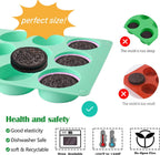 Actvty Round Chocolate Cookie Molds, New Size 12-Cavity Cylinder Chocolate Cover Cookie Silicone Molds for Candy Mini Cakes Jelly Baking（2 Pack）