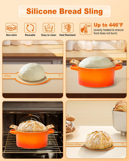 Sourdough Bread Baking Supplies Tools,10 Inch Oval & 9 Inch Round Banneton Bread Proofing Basket Set,Sourdough Starter Kit Gift for Bread Making (white with Starter Jar)