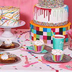 100 Pack Rainbow Cupcake Liners - Standard Size, Greaseproof Paper Muffin Liners for Birthday Party, Wedding Cake, Colorful Cupcake Wrappers