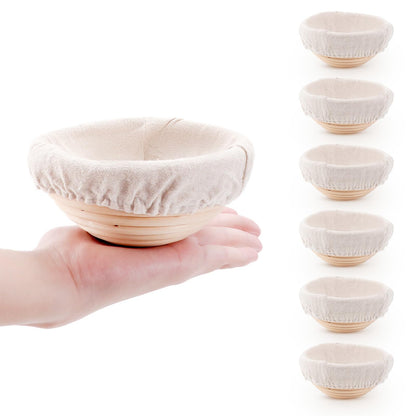 Bread Proofing Baskets Set of 2 8.5 inch Round Dough Proofing Bowls w/Liners Perfect for Home Sourdough Bakers Baking