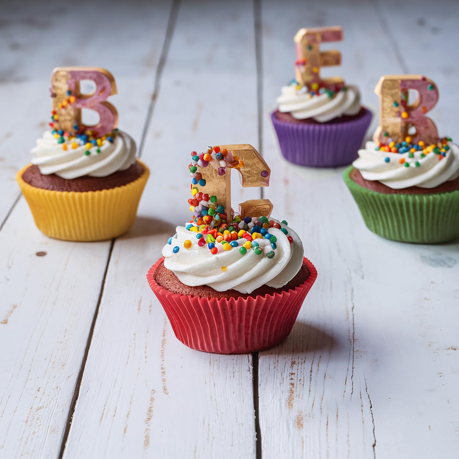 GUSTO [500 Pcs] Mini Cupcake Liners for Baking, Colorful Muffin Liners, Food Grade & Grease-Proof, Baking Cups - Bright Assorted Colors for Candy Cups and Cake Balls - (Formerly Comfy Package)