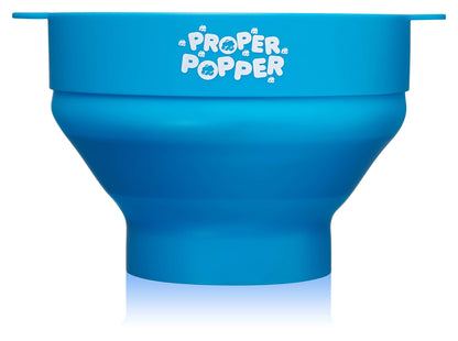 The Original Proper Popper Microwave Popcorn Popper, Silicone Popcorn Maker, Collapsible Bowl BPA Free & Dishwasher Safe - (Turquoise)