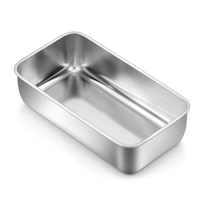 LIANYU 8 Pack 9x5 Loaf Pans for Bread Baking, Stainless Steel Baking Bread Pans, Small Loaf Tins for Homemade Brownies and Pound Cakes, Dishwasher Safe