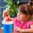 Kubek do robienia slushy, kubek do mrożonych koktajli Magic Quick Frozen Smoothies, przenośny dwuwarstwowy kubek do robienia slushy, maszyna do robienia slushie ze słomką i łyżką, prezenty świąteczne dla rodziny, dzieci i rodziny (niebieski)