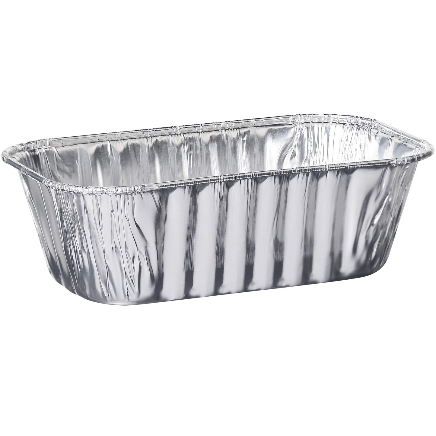 PLASTICPRO [1 Lb 10 Pack Disposable Loaf Pans Aluminum Tin Foil Meal Prep Bakeware - Cookware Perfect for Baking Cakes, Bread, Meatloaf, Lasagna 1 Pound 6'' X 3.75'' X 2''