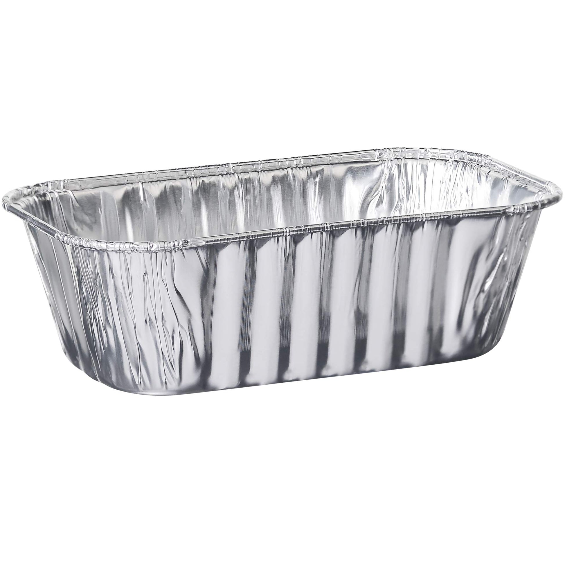 PLASTICPRO [1 Lb 10 Pack Disposable Loaf Pans Aluminum Tin Foil Meal Prep Bakeware - Cookware Perfect for Baking Cakes, Bread, Meatloaf, Lasagna 1 Pound 6'' X 3.75'' X 2''