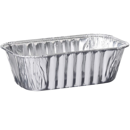 PLASTICPRO [1 Lb 10 Pack Disposable Loaf Pans Aluminum Tin Foil Meal Prep Bakeware - Cookware Perfect for Baking Cakes, Bread, Meatloaf, Lasagna 1 Pound 6'' X 3.75'' X 2''