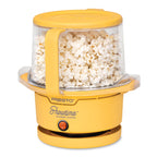 Presto 05206 Showtime Gourmet Oil Popcorn Popper - 9 filiżanek, wbudowana miska do serwowania, kompaktowa konstrukcja, ceramiczna powłoka zapobiegająca przywieraniu, bez PFAS, żółty