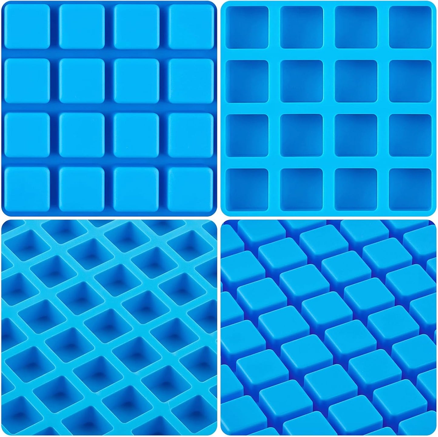 JOERSH Square Candy Molds Silicone Molds for Hard Candy, Gummy, Caramels, Chocolate, Ganache, Ice Cubes, 252 Cavity
