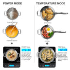 Duxtop Portable Induction Cooktop Burner, Induction Hot Plate with LCD Sensor Touch 1800 Watts, Silver 9600LS/BT-200DZ