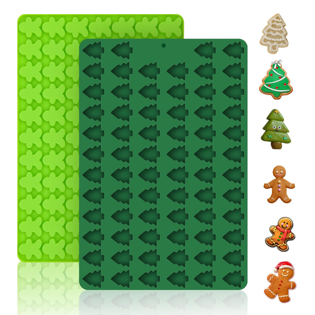 2 PCS Mini Silicone Molds, 106 Cavity Dog Bone + 69 Cavity Paw Mold for Baking Biscuits, Cookies, Candy, Chocolate, Jelly Pet Dog Treats