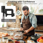 Машина BLITZHOME Sous Vide, додаток WiFi у комплекті, плита Sous Vide потужністю 1100 Вт з точною температурою та таймером, надтихий прецизійний циркуляційний пристрій з нержавіючої сталі, кухонні гаджети з рецептами