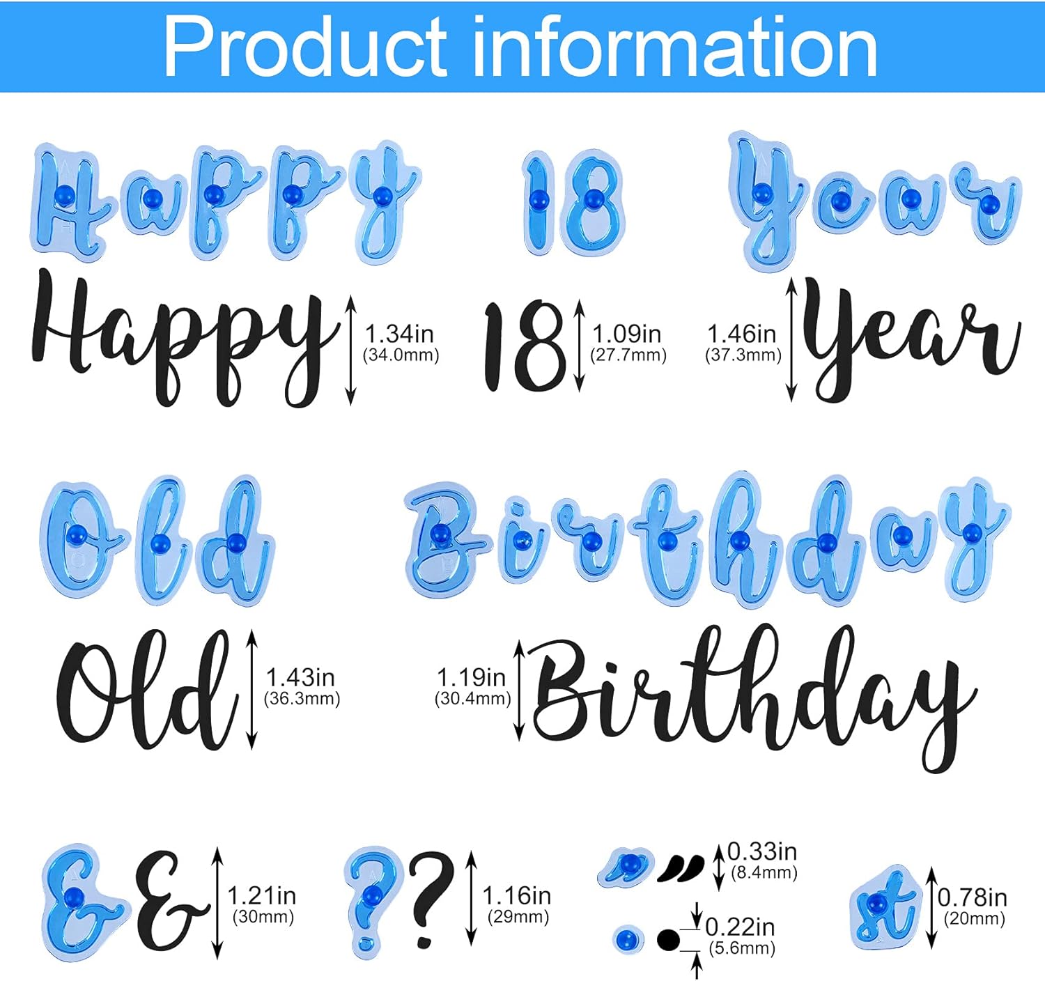OIIKI 83 Pcs Fun Alphabet Number Cake Stamp Set, Special Characters & Numbers DIY Sugar Cake & Cookie Decor