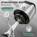 LINKChef Food Chopper, 5 Cup Food Processor Mini Electric, 1.2L 250W Meat Grinder with 4 Bi-Level Blades, Stainless Steel Mincer for Kitchen, Vegetable, Onion, Garlic, Salad, Baby Food, Fruit, Nuts