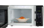 Emerson MW7302B Compact Countertop Microwave Oven with Touch Control, LED Display, 700W, 10 Power Levels, 6 Auto Menus, Glass Turntable and Child Safe Lock, 0.7 Cu., Ft. Black