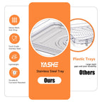 YASHE Food Dehydrator Machine, 5 Stainless Steel Trays Food Dryer, 48H Timer and Temperature Control, Recipes Book Included, 420W Dehydrators for Food and Jerky, Herbs, Meat, Fruit, Dog Treats