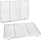P&P CHEF Baking Rack Cooking Rack Set of 2-16.6''x11.5", Stainless Steel Wire Cooling Drying Roasting Rack, Fits Half Sheet Cookie Pans, Commercial Quality, Oven & Dishwasher Safe