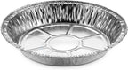 MontoPack 9” Aluminum Foil Pie Pans | Round Disposable Containers with Angled Walls for Tart Baking, Storing, Serving & Reheating | Freezer and Oven Safe, Recyclable | 50-Pack of Cake Tins