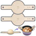 Silicone Bread Sling for Dutch Oven, 2 Pcs Non-Stick & no objectional odor Bread Baking Mat Set, antislip Reusable Bread Sling with Long Handle to Transfer Sourdough, large, Gray
