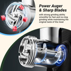 AAOBOSI Meat Grinder, 4-In-1 Meat Grinder Electric [2800W Max] with 3 Slice, Shred Blades,2 Blades,3 Plates,Sausage Stuffer,Kubbe Kit, for Home Kitchen Use, Stainless Steel