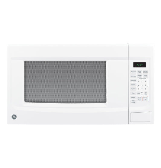 GE GCST14S1WWW Microwave Oven,1,100-watt 7 Auto Cooking Settings, Kitchen Essentials for The Countertop, Dorm Room or Apartment, Child-Lock Technology 1.4 Cu. Ft, White