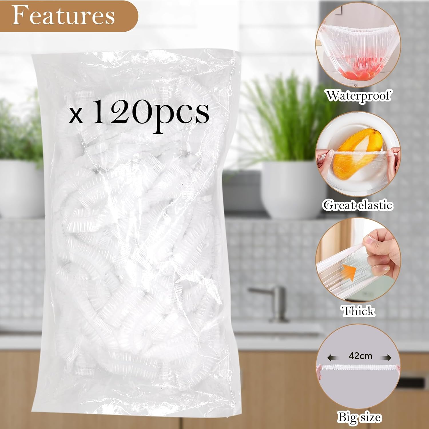 120pcs Shower Caps for Sourdough Bread, Reusable Bowl Covers for Proofing, Plastic Bread Covers With Elastic