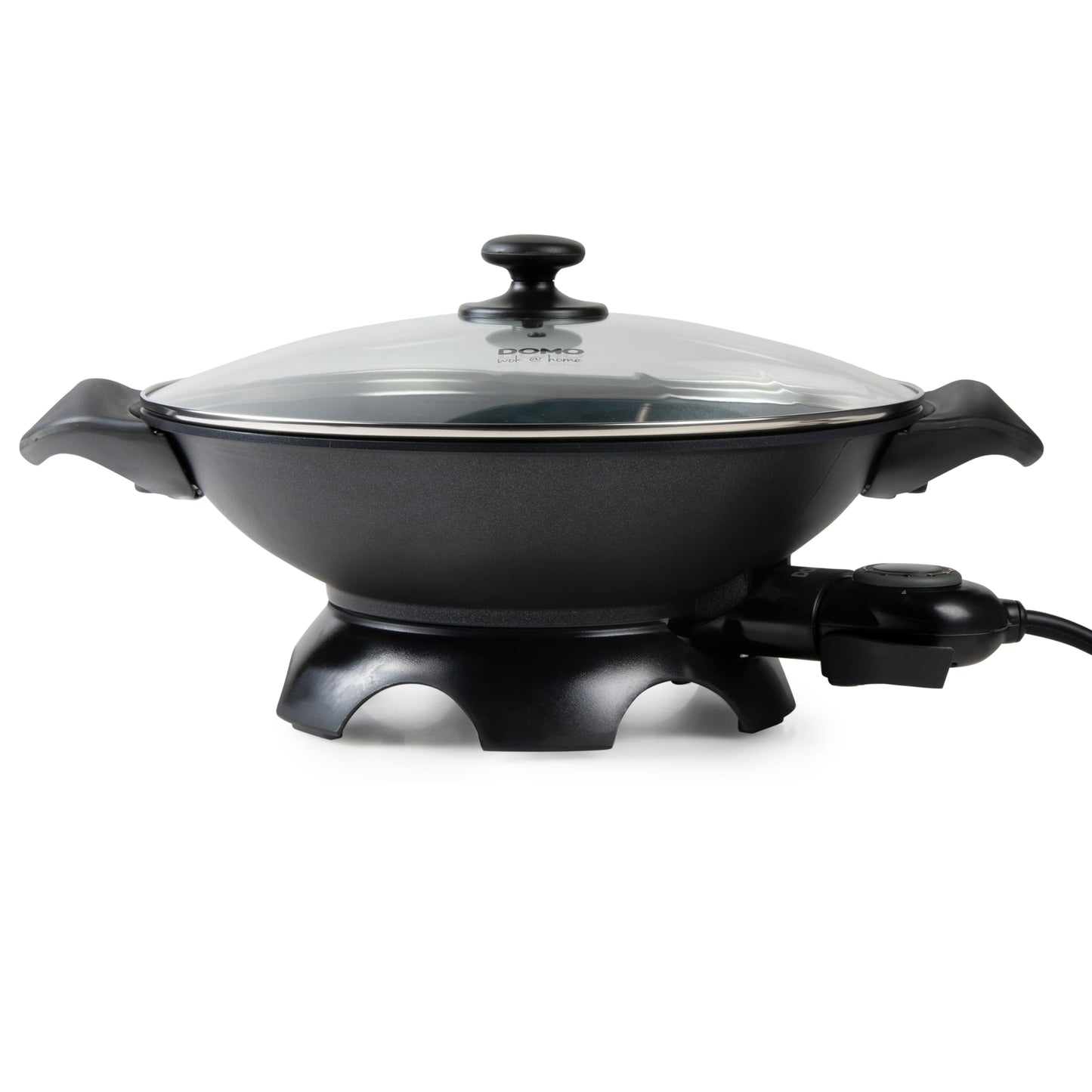 Domo Electric Wok, 5L, 35.5cm, Non-Stick, Black