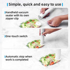 Vixino Vacuum Sealer, vacuum sealer for food, handheld vacuum sealer, compact vacuum sealer(Vacuum Sealers+ 30 reusable vacuum seal bags)