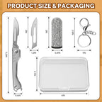 Bread Lame Dough Scoring Tool – Multi-Purpose Scoring Knife, Folding Bread Scorer Tool for Sourdough & Bread Baking with 10 Bread Razor Blades （Grey）