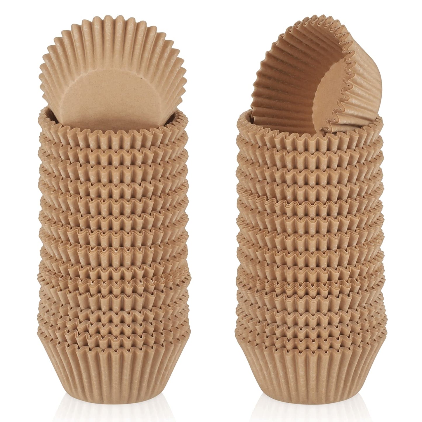 Caperci 500 Count Mini Cupcake Liners White Muffin Liners Greaseproof No Smell Small Cupcake Wrappers Baking Cups