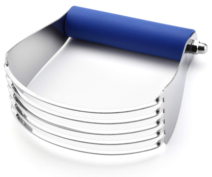 Spring Chef Dough Blender, Top Professional Pastry Cutter with Heavy Duty Stainless Steel Blades, Medium Size, Black