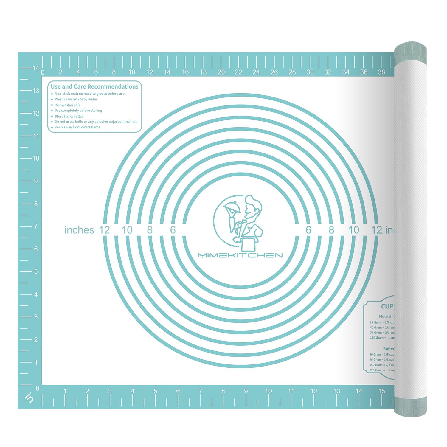 Silicone Baking Mat, Non Stick Pastry Mat Sheet for Dough Rolling, Nonslip Fondant/Pie Crust Mat, Counter Mat Oven Liner Mat for Making Cookies Macarons Bread Baking Supplies Extra Large 26 x 16 Inch