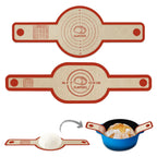 Silicone Bread Sling Dutch Oven Liner, Non-Stick & Easy Clean Reusable Oval and Round Silicone Bread Baking Mat with Long Handles, Easy to Transfer Sourdough Bread - 2 Gray Set