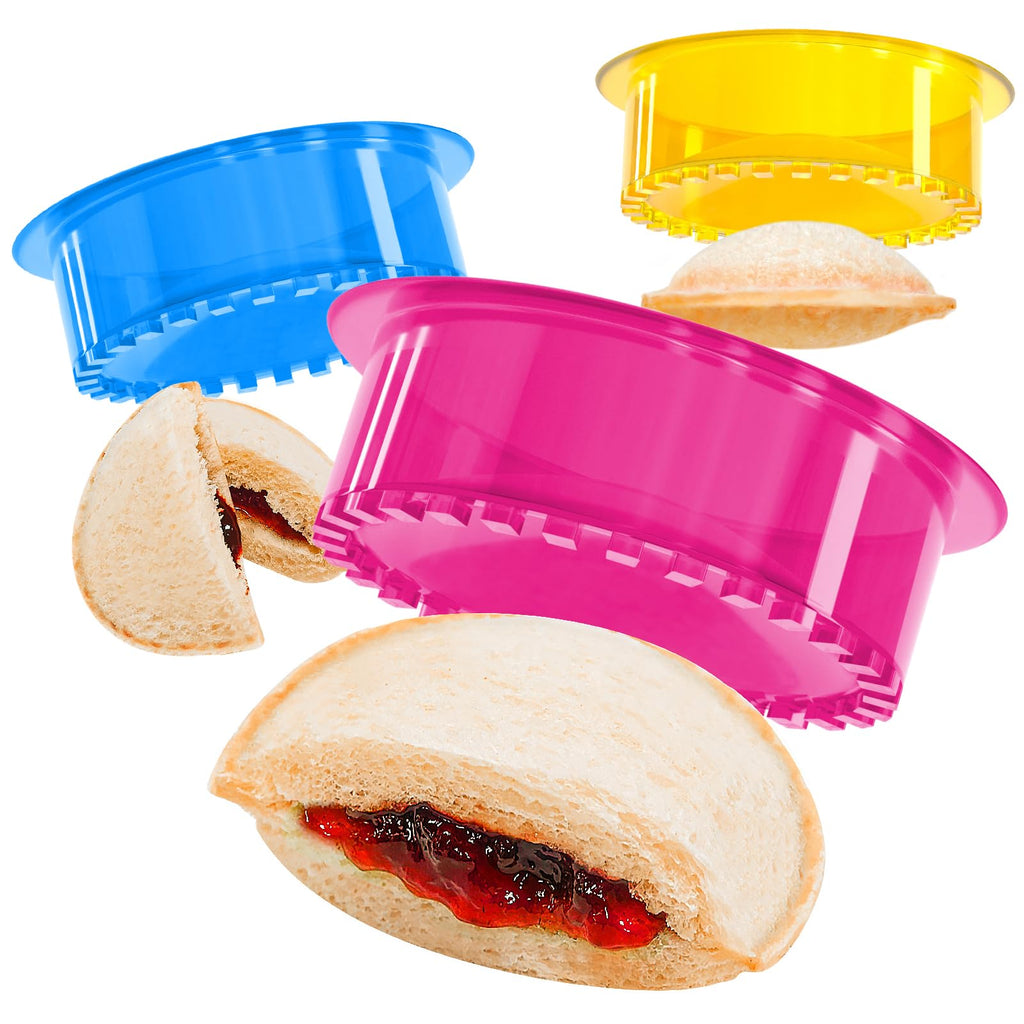 HiYZ Sandwich Cutter and Sealer - 5 PCS Decruster Sandwich Maker - Peanut Butter and Jelly Crustless Sandwich Bread Pancake Maker Cookie Cutter for Kids Children Boys Girls