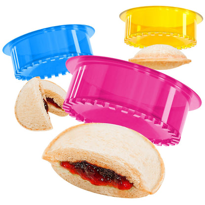 HiYZ Sandwich Cutter and Sealer - 5 PCS Decruster Sandwich Maker - Peanut Butter and Jelly Crustless Sandwich Bread Pancake Maker Cookie Cutter for Kids Children Boys Girls