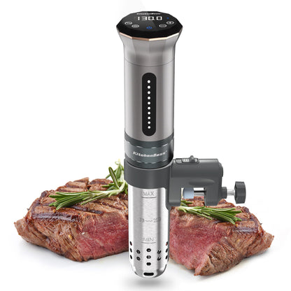 KitchenBoss Sous Vide Cooker Machine: Ultra-quiet 1100 Watt IPX7 Waterproof Water Thermal Immersion Circulator Accurate Temperature Control Digital Display Slow Cooking Sous-vide