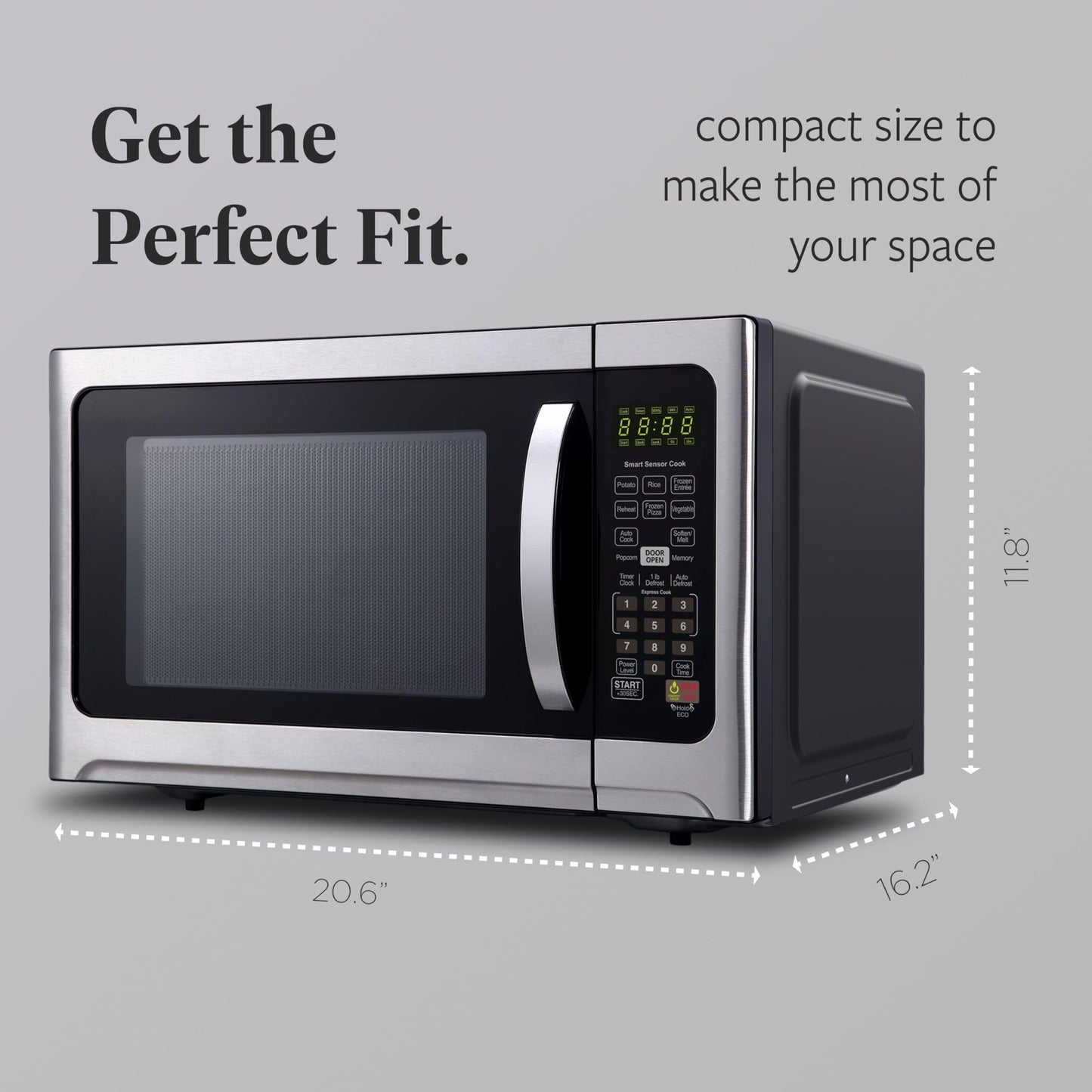 Farberware Countertop Microwave Oven with Sensor Cooking, 1.2 cu. Ft, Stainless Steel