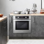 COSMO C51EIX Electric Built-In Wall Oven with 2.5 cu. ft. Capacity, Turbo True European Convection, 8 Functions, Push Button Knobs, in Stainless Steel, 24 inch